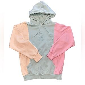 Teddy Fresh pastel colorblock softgirl skater grunge streetwear hoodie logo LG